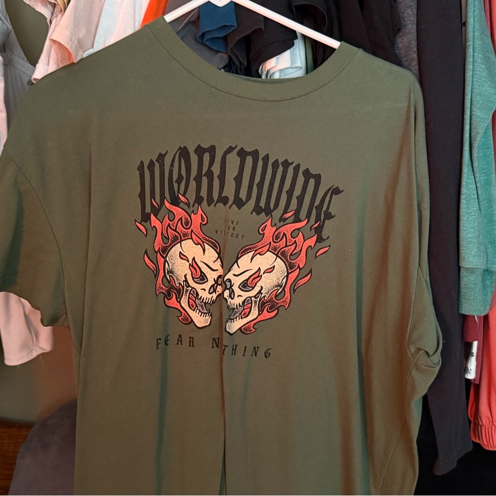 Olive Green Graphic T-Shirt
